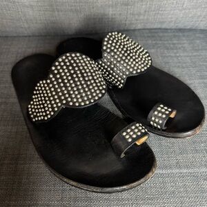 Calleen Cordero Studded Black Sandals